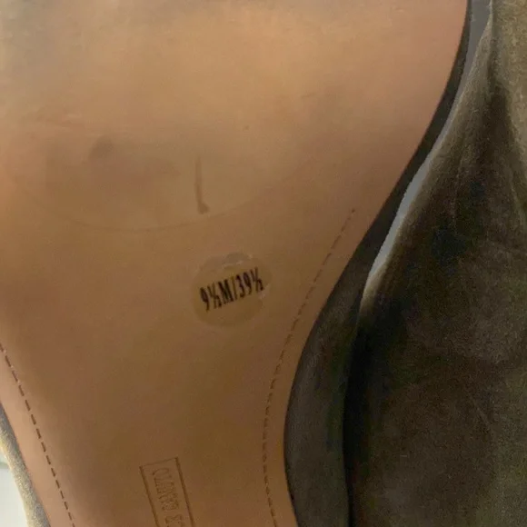 Vince Camuto Olive Suede Heels - Picture 6 of 10